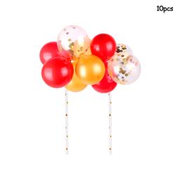 Látex Balão Decorações Do Bolo, Lantejoulas De Metal, Balões De Confete, Crianças Festa De Aniversário Decoração Do Bolo, Casamento, Decoração Do Chuveiro Do Bebê, 5 ", 10 Pcs - Image 4
