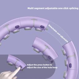 Portátil Weighted Hula Círculo Hoops, Smart Exercício, Ajustável, nós destacáveis, Esporte Fitness Equipment, Perda de peso, 2 em 1 - Image 6