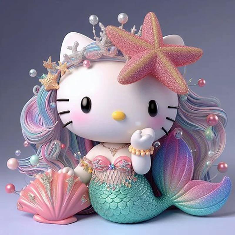 Sanrio-Hello Kitty Kit Pintura Diamante, DIY, Handmade, Água, Bordados Cruz, Mosaico, Decoração para casa - Image 1