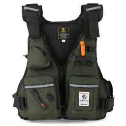 Multi-bolsos Fly Pesca Jacket, flutuabilidade colete com suporte garrafa de água, caiaque, vela, passeios de barco, esportes aquáticos - Image 1