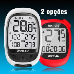 Meilan-mini computador de bicicleta m3, equipamento de gps para ciclismo, sem fio, com velocímetro de velocidade de horário, para jovens Oval bonito fácil de transportar meninas senhoras vermelhas pequena miniatura - Image 2