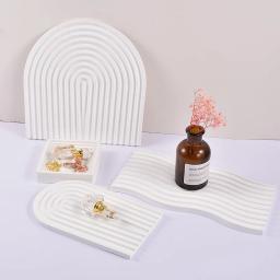 U Forma Molde De Silicone para DIY, Concreto Gesso Cimento Coaster, Fruta Bolo Placa Molde, Geométrica Resina Artesanato Moldes, Home Decor - Image 5