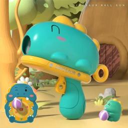 Crianças dos desenhos animados dinossauro pegajoso bola arma brinquedos catapulta alvo dardo placa atirar esporte softball brinquedos interativos para meninos meninas presente - Image 5