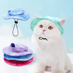 Chapéu de gato com furos de orelha, estilo tingido, boné de estimação, acessórios de higiene, chapéu engraçado Sphynx - Image 3