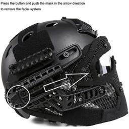 Capacete de proteção tático Máscara facial completa Óculos Sistema G4 Airsoft Paintball Cor sólida... - Image 3