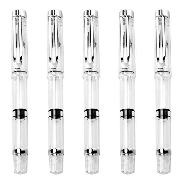 Canetas de Caligrafia em Pincel: Conjunto com 5 Peças de Tinta Aquarela Recarregável para Escritório e Arte