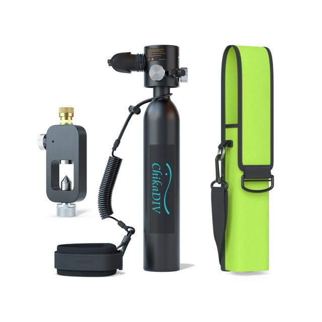 Mini Tanque de Oxigênio Portátil Chikdiv para Mergulho Reutilizável com Cilindro de Pressão Constante 0.5L 3000PSI