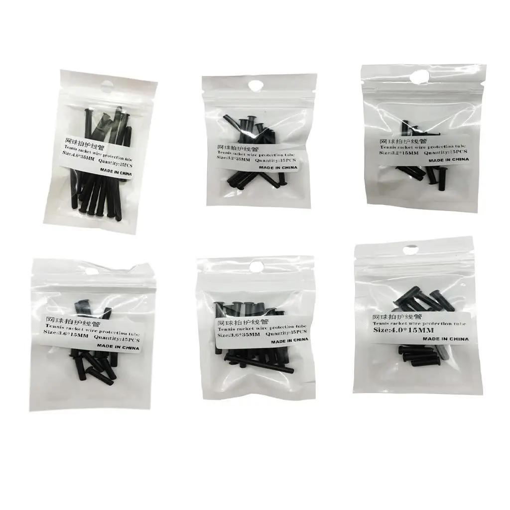 Ténis raquete ilhós, 15pcs, cor preta acessórios de substituição - Image 1