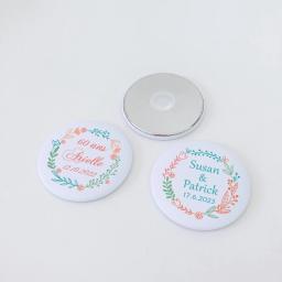 Ímãs personalizados geladeira, presentes de casamento para convidados, favor do noivado, foto personalizada, ímã de geladeira, 5,8 cm, 2,25 ", 20pcs - Image 3