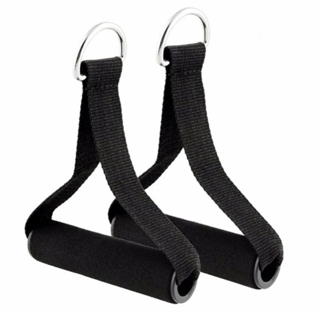 Faixas de Resistência para Academia com Alças Antiderrapantes e Correias de Nylon Fortes para Treino Eficiente com Maquina de Cabo