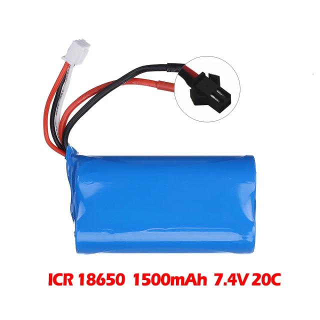 Bateria de Lítio 7.4V 3000mAh para Barcos RC Udi U12A Syma e Modelos Compatíveis com Plugue JST