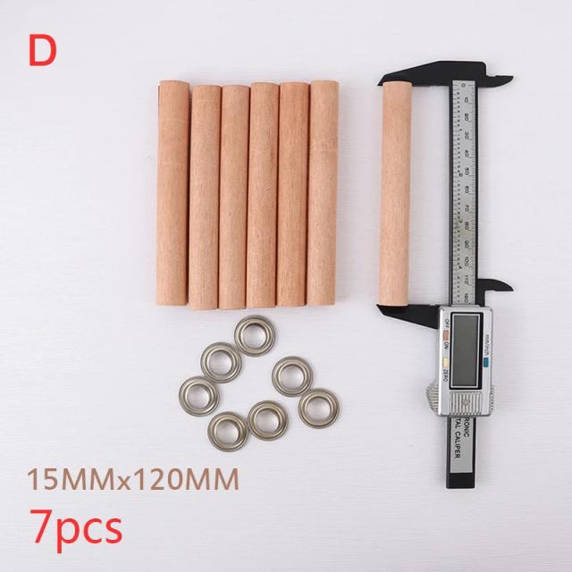 Pavios de Madeira para Velas - Conjunto de 10 Pcs Cilíndricos Sem Fumaça para Artesanato DIY