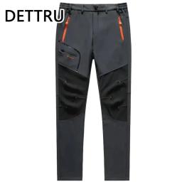 Calça elástica de exterior masculina, calça campismo, calça trekking, escalada, caminhada, esporte, viagem, treinamento, corrida, respirável, verão, outono - Image 4