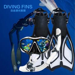 Scuba Diving Fins Set, Esportes Aquáticos, Long Flipper, Tubo De Respiração, Máscara De Snorkel, Sapatos, Novo - Image 1