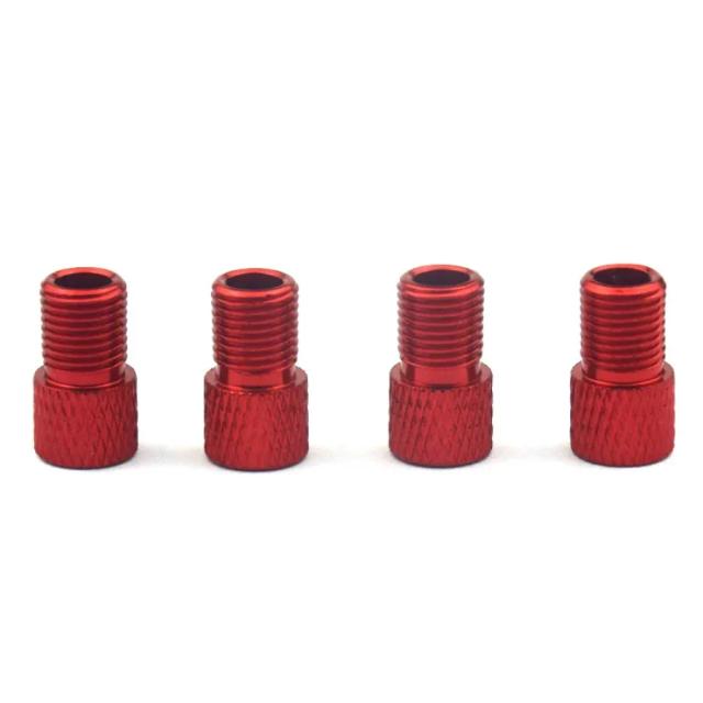 Adaptador Válvula Presta/Schrader Liga Alumínio (4 Peças) - Essencial para sua Bicicleta!