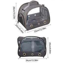 Gaiola De Viagem De Pássaro Portátil Com Em Pé, Papagaio Transportador, Respirável Pet Travel Bag gaiolas para pássaro - Image 6