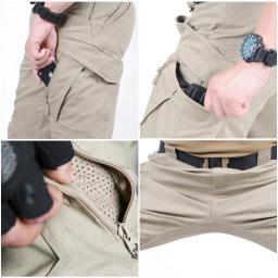 Calças leves para homens, corredores de combate, vários bolsos, calça resistente para trabalho ao ar livre e caminhada, calças elásticas para homens - Image 6