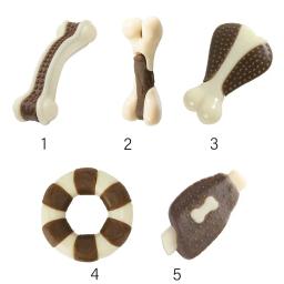 Náilon + couro osso do cão brinquedos para animais de estimação natural não-tóxico anti-mordida molares filhote de cachorro brinquedos para animais de estimação mastigar jogo durável cuidado dental varas - Image 6