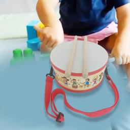 Conjunto de tambor de cintura mão olho coordenação presente aniversário tambor instrumento 2 baquetas educacional sensorial crianças tambor conjunto mão tambor - Image 5