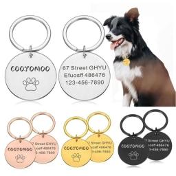 Etiqueta de identificação personalizada para animais de estimação, nome personalizado, anti-perdido, registro gravado, endereço, pingente, medalha, acessório coleira, gato, cachorro - Image 1