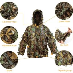 3D Ghillie Suit para homens e mulheres, roupa de combate tático, roupa de caça camuflada, roupa de tiro CS, lazer biônico - Image 3