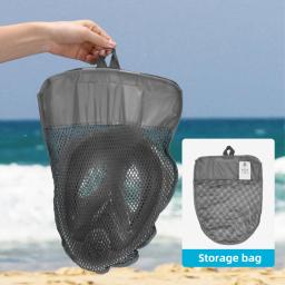 Conjunto de máscara de snorkel facial completo para adultos, atualizado, anti nevoeiro, impermeável, visão ampla de 180 °, natação e mergulho - Image 6