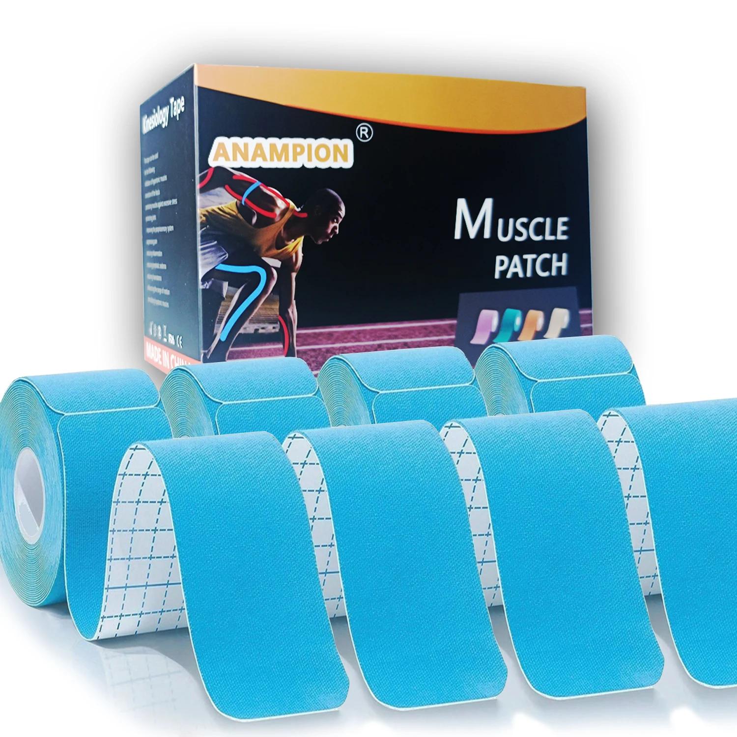 Fita Kinesiology Sports, Pro Esportes Atléticos, Impermeável, Respirável, Sem Látex, Elástico, 4 Rolls,80 Tiras Precut - Image 1