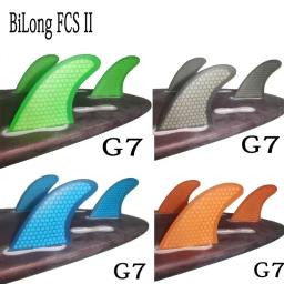 BiLong-FCS II G7 Prancha de Surf, Tri-Fin Fiberglass, Quilhas Elétricas Surf Weatherboard, Windsurf Fins, Fibra de Vidro - Image 1