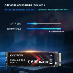KOOTION X15Lite SSD NVMe M2 1TB 512GB 256GB Nvme M2 SSD M.2 2280 PCIe 3.0x4 Disco interno de estado sólido para laptop desktop - Image 2