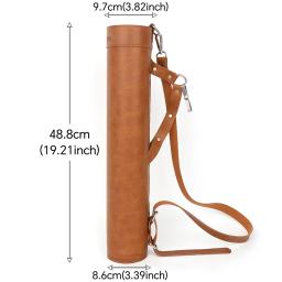 1 pc tiro com arco quiver couro seta titular arco e flecha caso acessórios bolsos caça tubo de seta para caça ao ar livre tiro - Image 2