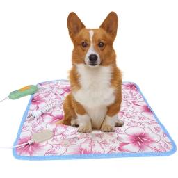 Cobertor de pelúcia elétrico para pet, almofada de aquecimento para animais, cama aquecedor, corpo de gato e cachorro, tapete, 40 cm, 60cm, 220V, inverno - Image 1