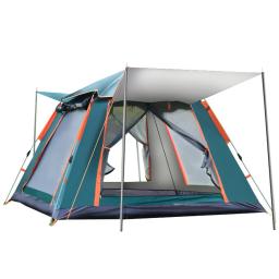 Barraca de acampamento automática com Canopy, Tenda dobrável ao ar livre, Tenda portátil hexagonal para a família, 3-4-6 pessoas - Image 4