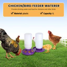 Balde alimentador de frango, Fonte de água automática, Chick Drinker Bucket, Beber Codorna Beber, Equipamento Bird, Waterer, 1L - Image 6