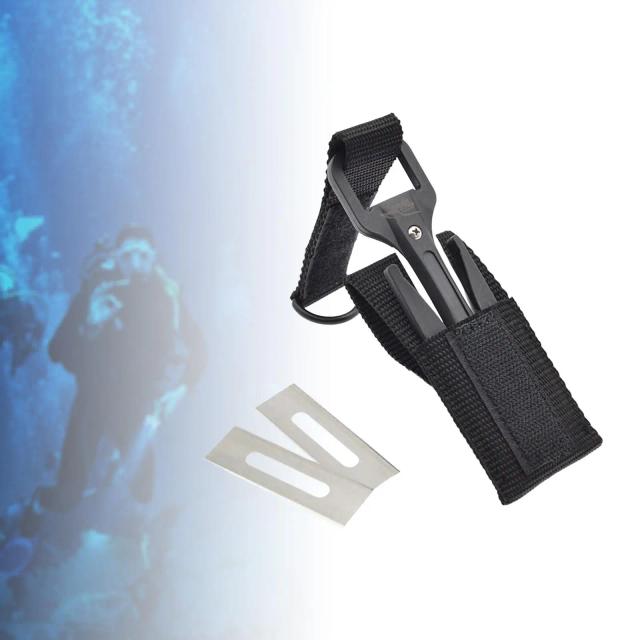 Cortador de Linha para Mergulho em Aço Inoxidável com Alça, Facas de Segurança para Snorkeling e Esportes Aquáticos