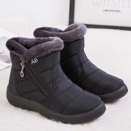 Botas femininas de neve confortáveis botas femininas à prova dwaterproof água sapatos com zíper mulher pele macia botas de inverno botas mujer - Image 1