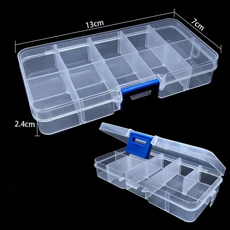 Caixa De Armazenamento De Jóias De Plástico Transparente, compartimento, Recipiente Ajustável, Caixas, Contas, Anel, Brinco, Caso Organizador, 8 Estilos - Image 1