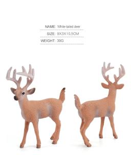 Animais da Floresta Figuras em miniatura para crianças, Animais da Floresta, Veados, Raposa, Coelho, Esquilo, Ornamentos, Figuras, Brinquedos em miniatura, Bolo Toppers, 6 pçs/set - Image 6