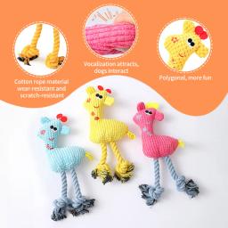 Brinquedos de pelúcia para animais de estimação, brinquedos interativos para dentição de cachorros pequenos, animais de pelúcia para cachorros - Image 4