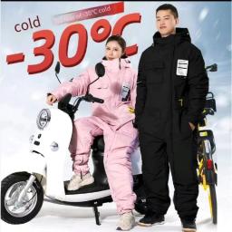 Jaqueta de motociclismo a prova de vento masculina e feminina, equipamento cross country, terno de esqui, inverno - Image 2