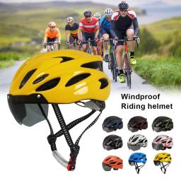 Capacete leve do ciclismo com construção durável, capacete confortável do Mountain Bike do PC, preto ajustável e amarelo - Image 1