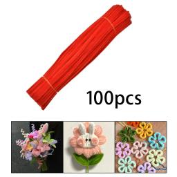 100 peças limpadores de cachimbo hastes de chenille de pelúcia para fontes de festa DIY - Image 5