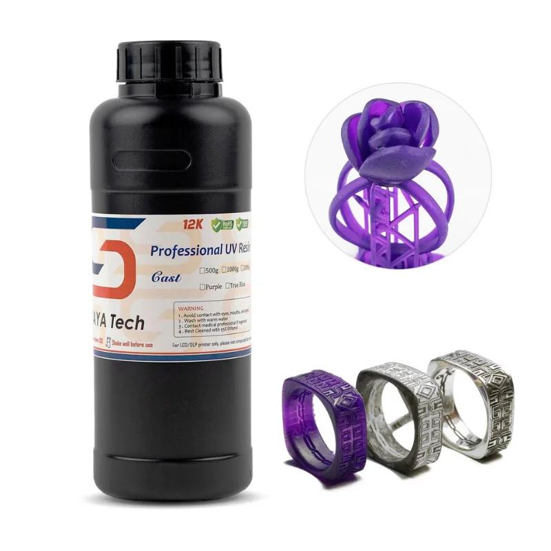 Siraya Tech-3D Casting Resina para Joias, Mais fácil de queimar e imprimir Clean Burnout, Peças de Metal Fundido, 1kg, 500g - Image 1