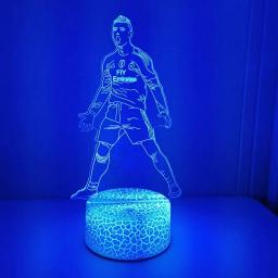 3D Lâmpada Modelo Painel Acrílico para Luz Noturna, Jogador De Futebol, Futebol, LED, Base, Presente De Ano Novo, Decoração Da Família, Dropship - Image 4