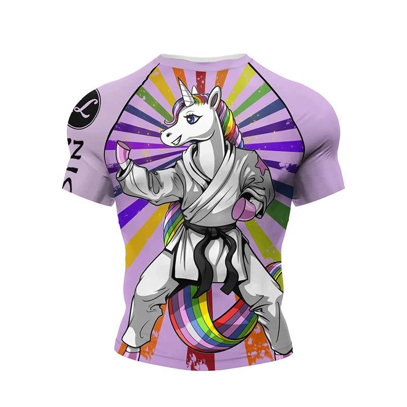 Camisa de compressão masculina Mma Rashguard, calções e calças MMA, protetor solar desportivo, roupa desportiva de segunda pele, calções MMA, novo - Image 1