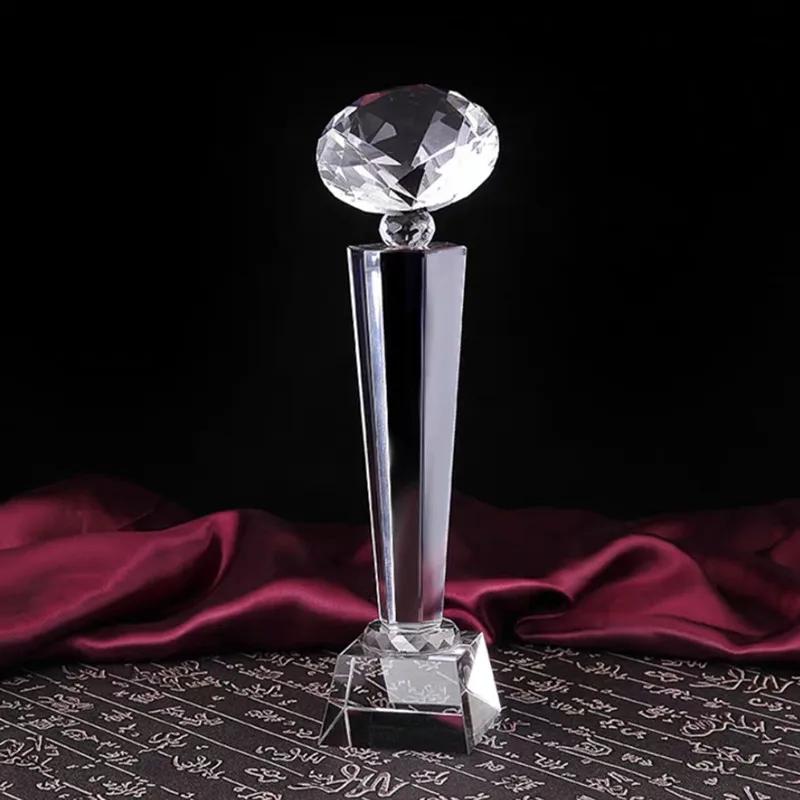 Diamante topos personalizado presente de negócios em branco cristal vidro acrílico prêmio troféu - Image 1