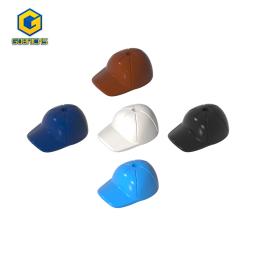 Moc minifig boné curto curvo conta com costuras e buraco na parte superior tijolos peças 11303 montar blocos de construção crianças brinquedos diy presente - Image 1