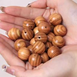 Contas de madeira natural com furo, inacabado, Split, bola redonda completa, artes DIY, presentes do jogo, decoração de casa, 10mm, 16mm, 20mm, 25mm, 30mm, 100Pcs - Image 3