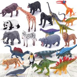 Realistic Safari Woodland Animal Dinosaur, Mini Simulação Modelo Figurines, Plastic Preschool Educational Toy, Kids Birthday Favors - Image 3