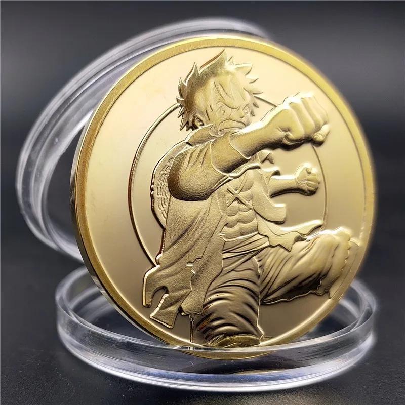 One Piece Moeda Comemorativa Anime, Moedas De Ouro, Lembrança De Roronoa Zoro, Coleção De Arte, Presentes De Metal - Image 1