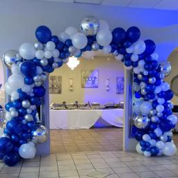 142 peças, conjunto de arco de guirlanda de balão branco azul para festas de aniversário, feriados, cerimônias de formatura, casa, decorações de fundo - Image 1